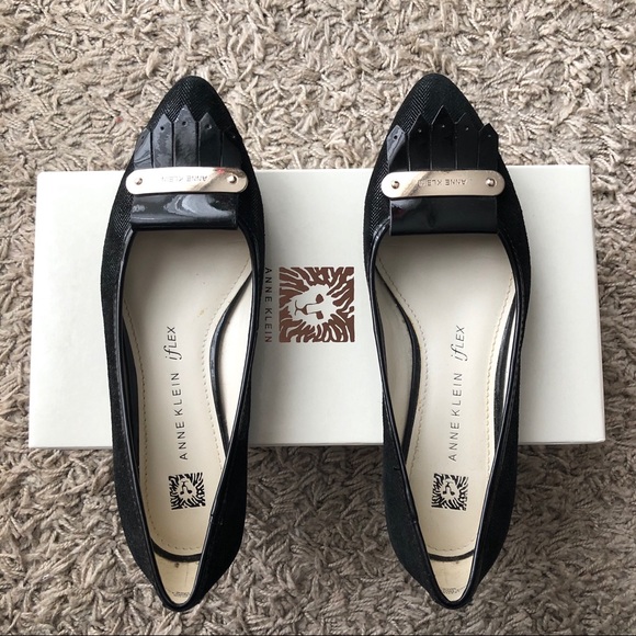 Anne Klein Leather Dress Flats - Picture 2 of 8